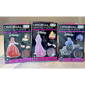 Disney Snow White/Aurora/Ursula Original 3D Crystal Puzzle Level 1 Sealed